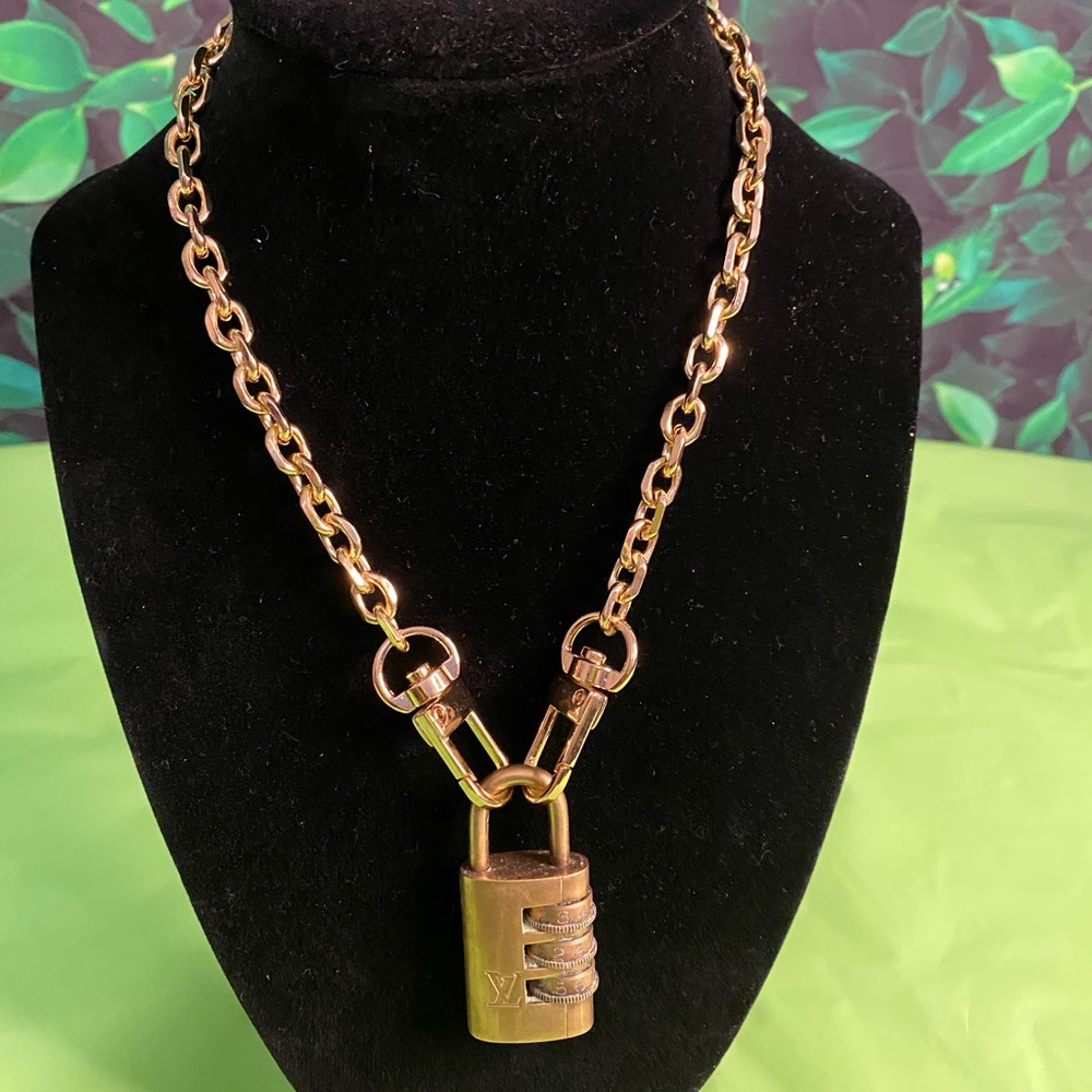 Louis Vuitton combination Padlock Necklace
